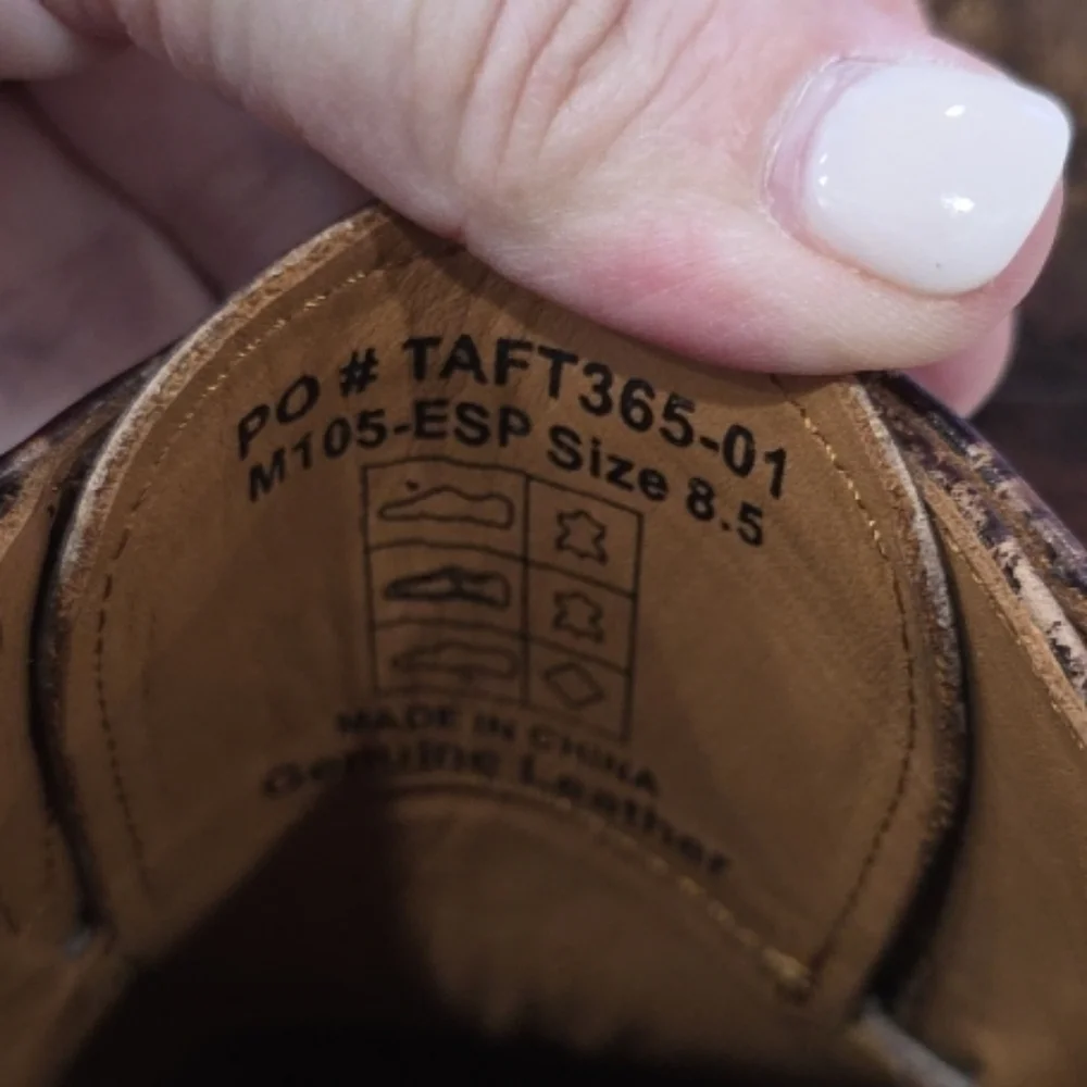TAFT 365 Model 105 Brown Espresso Leather Double Monk Strap Shoes Mens Size 8.5